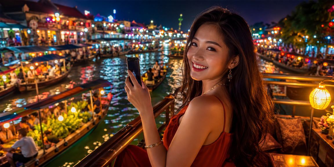 Người chơi đặt cược trên điện thoại tại chợ đêm Hà Nội